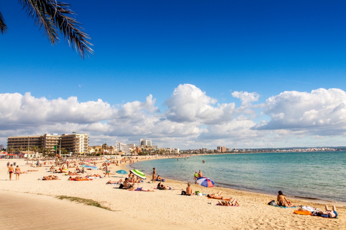'Platja de Palma Beach, Mallorca, Balearic Islands, Spain' - Maiorca